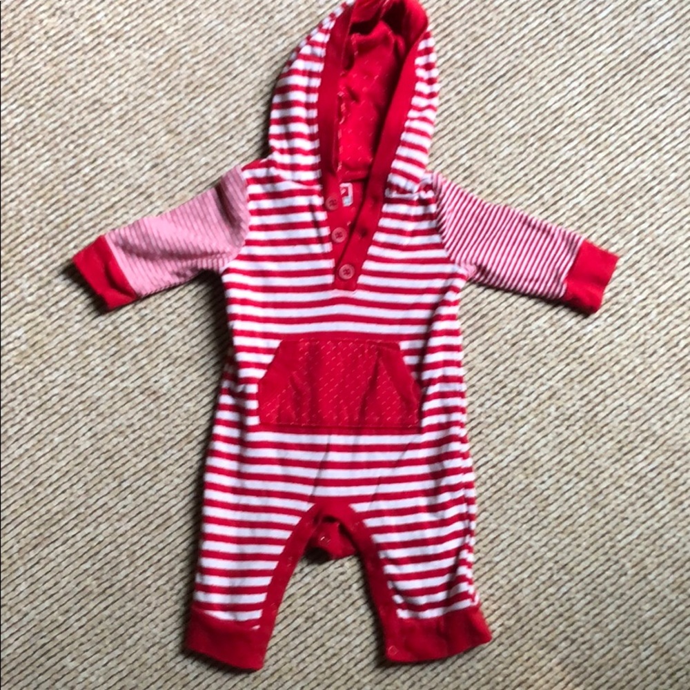 Old Navy 0-3 month red and white outfit